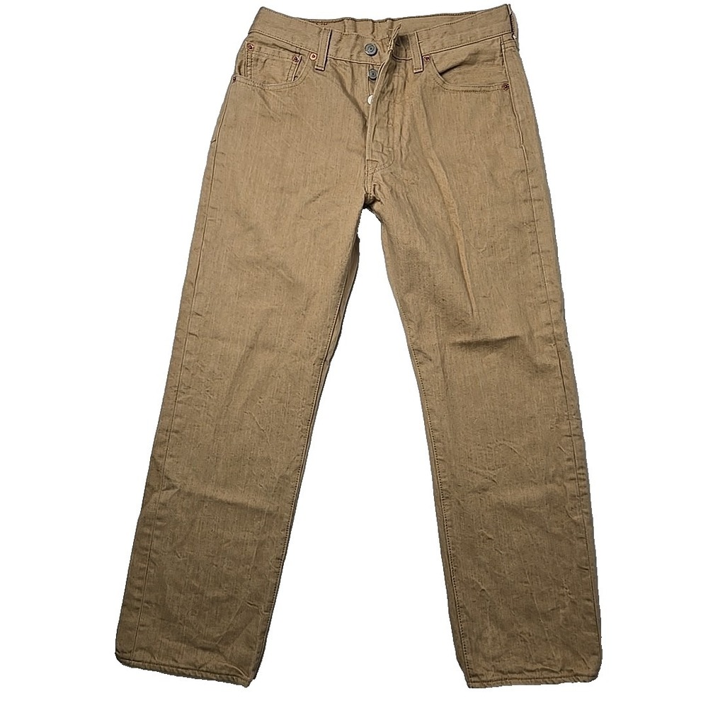 Levi Strauss & Co. Men's 501 Jeans Size 31   Gold Denim Button Fly (28" Inseam)